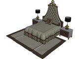 King Bed 3D Model preview