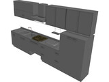 Kitchen Dada Amarena 3D Model preview