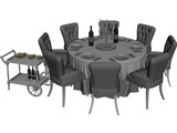 Kitchen Table with Chairs 3D Model preview