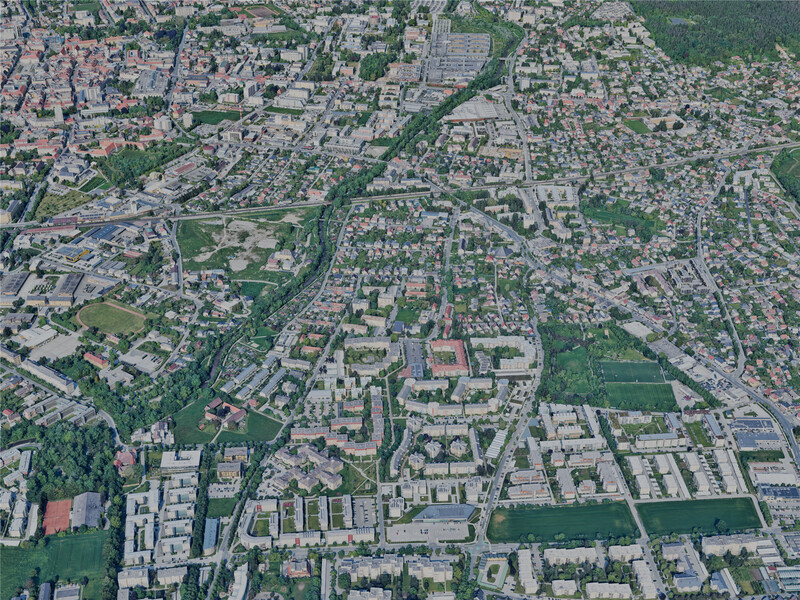 Klagenfurt am Worthersee City, Austria (2023) 3D Model