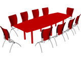 Knoll Conference Table and Chairs 3D Model