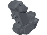 KTM 525EXC 510cc Engine 3D Model