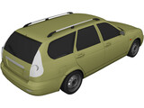 Lada Priora 2172 (2009) 3D Model preview