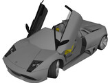 Lamborghini Murcielago LP640 Roadster 3D Model preview