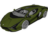 Lamborghini Sian FKP 37 (2020) 3D Model preview