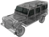 Land Rover Defender 110 Station Wagon (2011) 3D Model