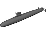 Le Triomphant class Missile Submarine 3D Model preview