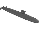 Le Triomphant class Missile Submarine 3D Model