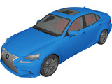 Lexus IS350 F Sport (2014) 3D Model preview