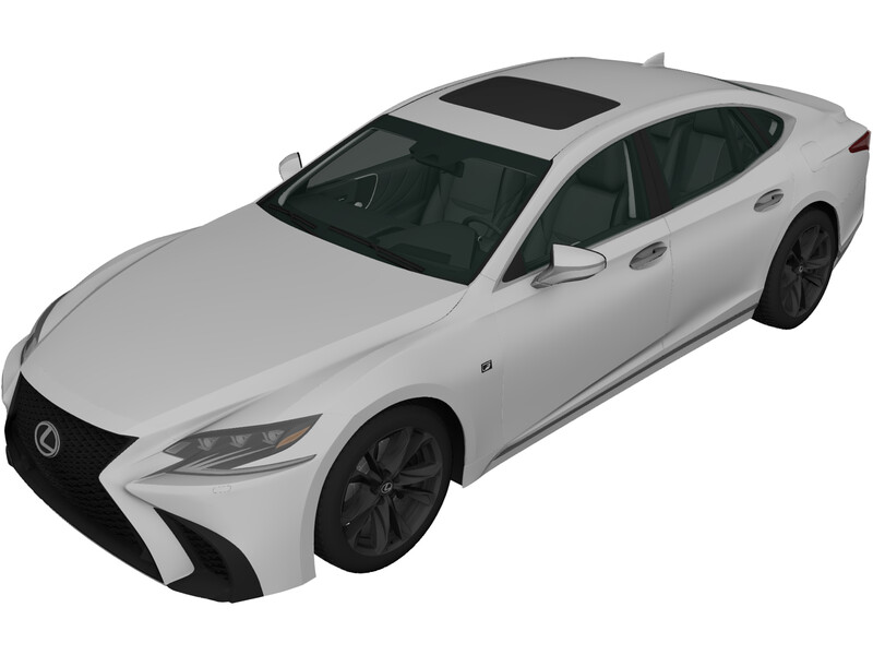 Lexus LS XF50 F Sport (2018) 3D Model