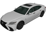 Lexus LS XF50 F Sport (2018) 3D Model preview