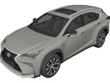 Lexus NX200t (2015) 3D Model preview