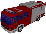 LF 16/12 Germany Firetruck 3D Model preview