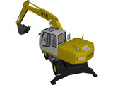Liebherr Excavator 3D Model preview