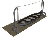 Lifeboat and Davits 3D Model preview