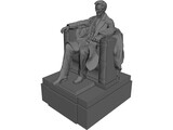 Lincoln Memorial Statue 3D Model preview