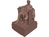 Lincoln Memorial Statue 3D Model preview
