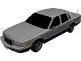 Lincoln Towncar (1991) 3D Model preview
