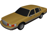 Lincoln Towncar 3D Model preview