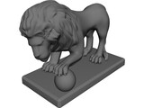 Lion Sculpture 3D Model preview