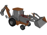 Loader Backhoe 3D Model preview
