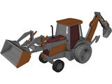 Loader Backhoe 3D Model