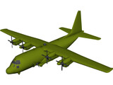 Lockheed AC-130U Gunship 3D Model preview