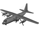 Lockheed C130 Cargo Plane (1950) 3D Model preview