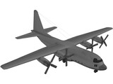 Lockheed C130 Cargo Plane (1950) 3D Model