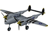 Lockheed P-38 Lightning 3D Model preview
