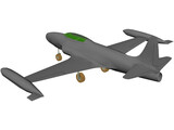 Lockheed T-33A Shooting Star 3D Model