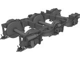 Locomotive Bogie 3 Axle 3D Model preview