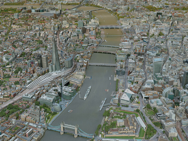 London City, UK (2020) 3D Model