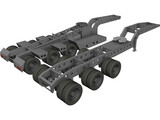 Long Load Trailking Decker Trailer 3D Model preview