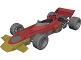 Lotus 72C F1 Car 3D Model preview