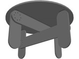 Low Garden Table 3D Model