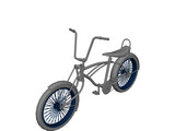 Lowrider Bicycle 3D Model preview