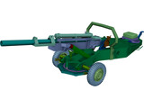 M102 Howitzer (105mm) 3D Model preview