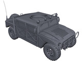 M1151 HMMWV Hummer 3D Model preview