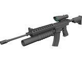 M16 Grenade Launcher 3D Model preview