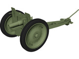 M1927 76,2-mm Regimental Gun 3D Model preview