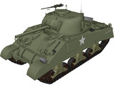 M4A3 (75) W Sherman 3D Model preview