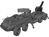 M85 6X6 Self Propelled Cannon 3D Model preview