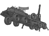 M85 6X6 Self Propelled Cannon 3D Model