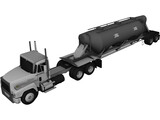 Mack with Powder Trailer 3D Model preview