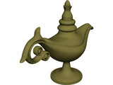 Magic Lamp Genie 3D Model preview