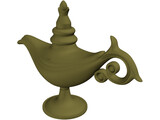 Magic Lamp Genie 3D Model