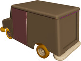 Mail Truck 3D Model preview