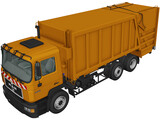 Man F-2000 Garbage Truck (1990) 3D Model preview