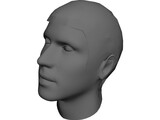 Man Head 3D Model preview